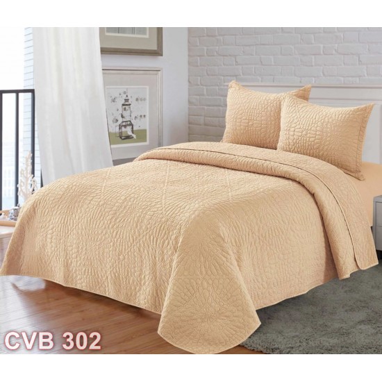 Cuvertura pat 3 piese bumbac satinat (cod CVB302)