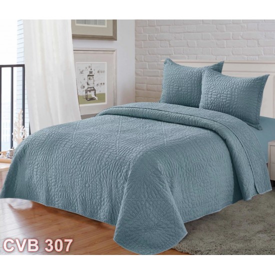 Cuvertura pat 3 piese bumbac satinat (cod CVB307)
