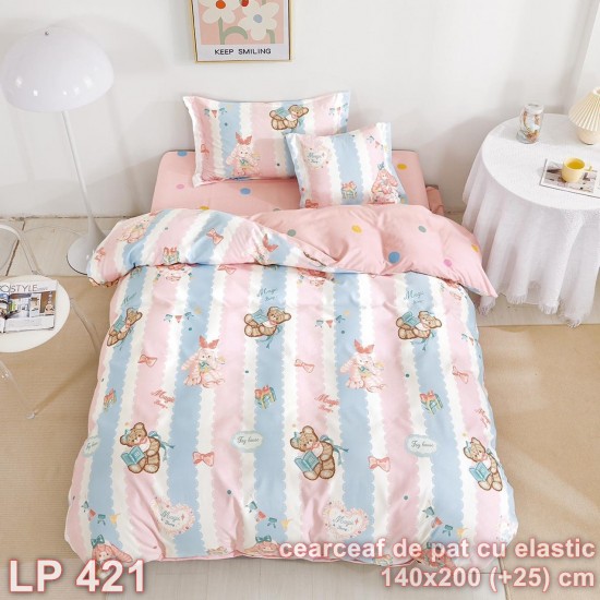 Lenjerie finet 1 persoană 140x200 cu elastic (cod LP421) Lenjerie finet 1 persoană 140x200 cu elastic (cod LP421)