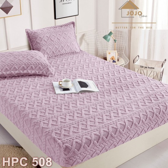 Husa de pat cocolino Tricotaj cu 2 fete de perna (cod HPC508)