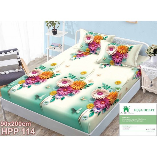 Husa de pat Finet 1 persoana 90x200cm (cod HPP114)