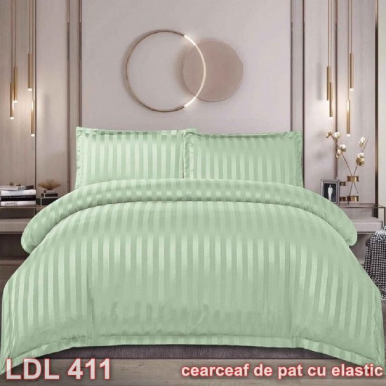 Lenjerie Damasc 4 piese cu elastic (cod LDL411)