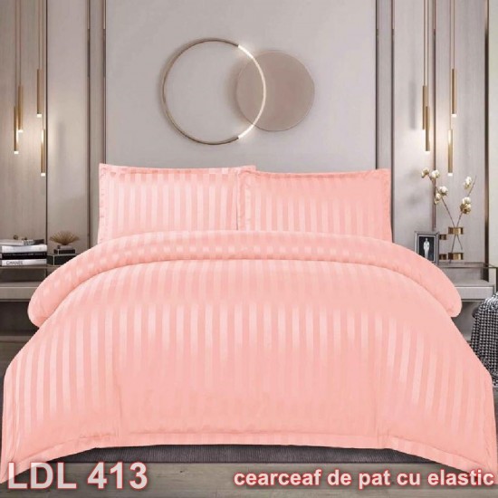 Lenjerie Damasc 4 piese cu elastic (cod LDL413)