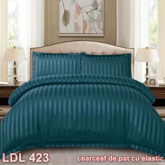 Lenjerie Damasc 4 piese cu elastic (cod LDL423)