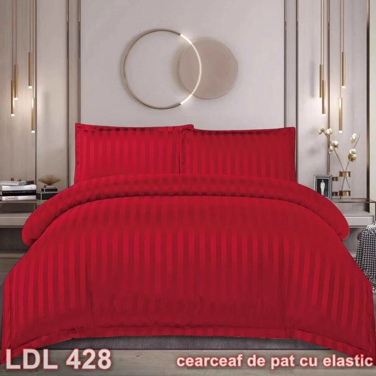 Lenjerie Damasc 4 piese cu elastic (cod LDL428)