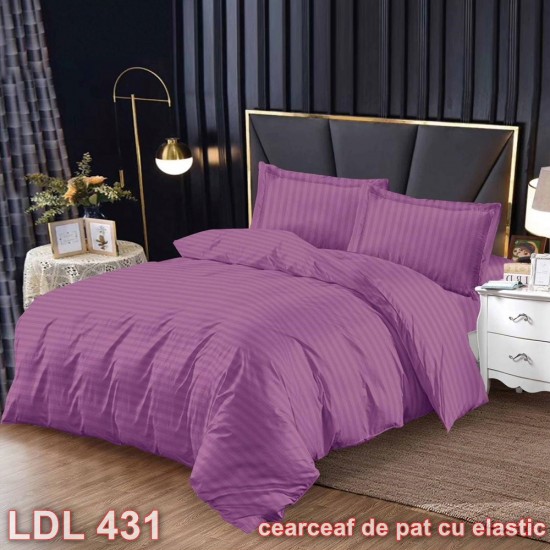 Lenjerie Damasc 4 piese cu elastic (cod LDL431)