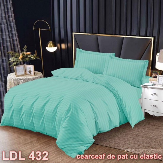 Lenjerie Damasc 4 piese cu elastic (cod LDL432)