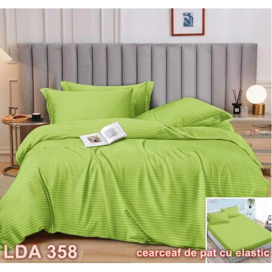 Lenjerie Damasc 6 piese cu elastic (cod LDA358)