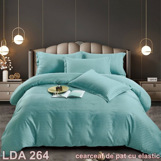 Lenjerie Damasc 6 piese cu elastic (cod LDA264)