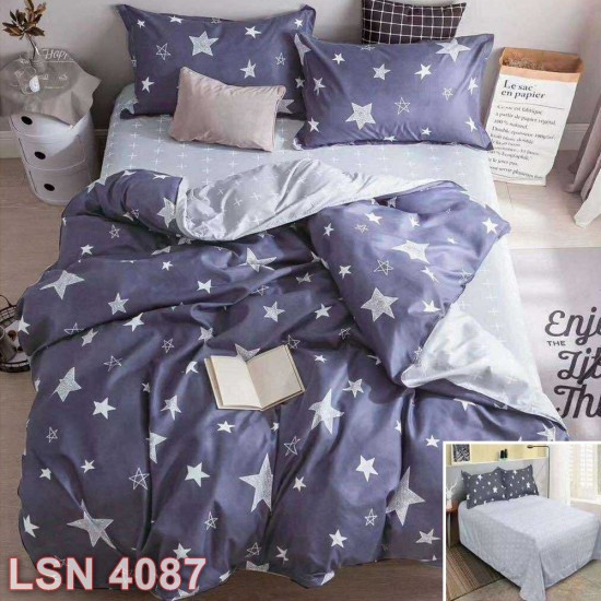 Lenjerie bumbac satinat 4 piese (cod LSN4087)