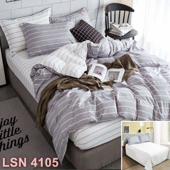 Lenjerie bumbac satinat 4 piese (cod LSN4105)