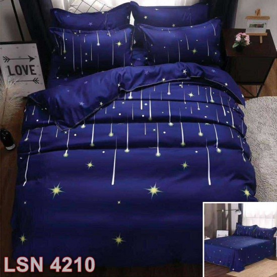 Lenjerie bumbac satinat 4 piese (cod LSN4210)