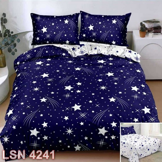 Lenjerie bumbac satinat 4 piese (cod LSN4241)