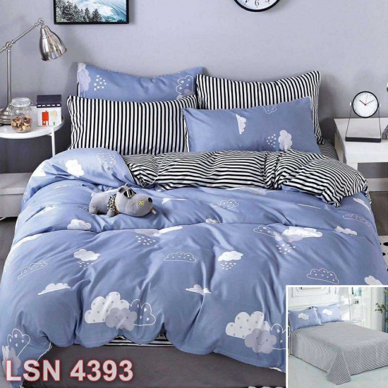 Lenjerie bumbac satinat 4 piese (cod LSN4393)