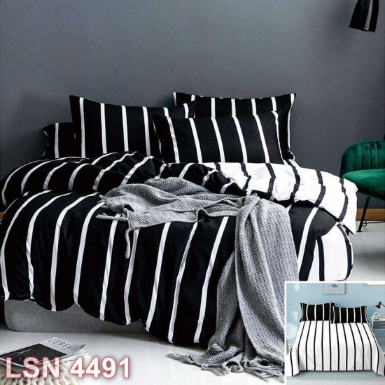 Lenjerie bumbac satinat 4 piese (cod LSN4491)