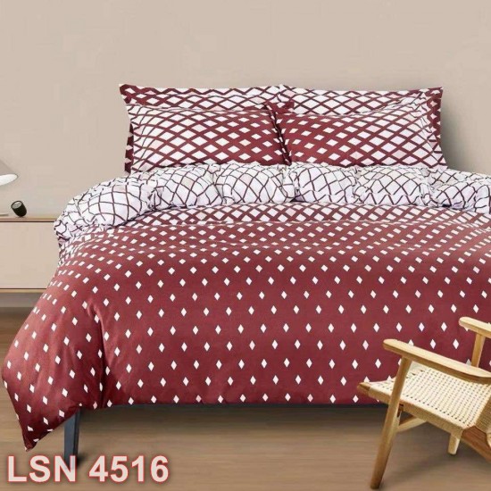 Lenjerie bumbac satinat 4 piese (cod LSN4516)