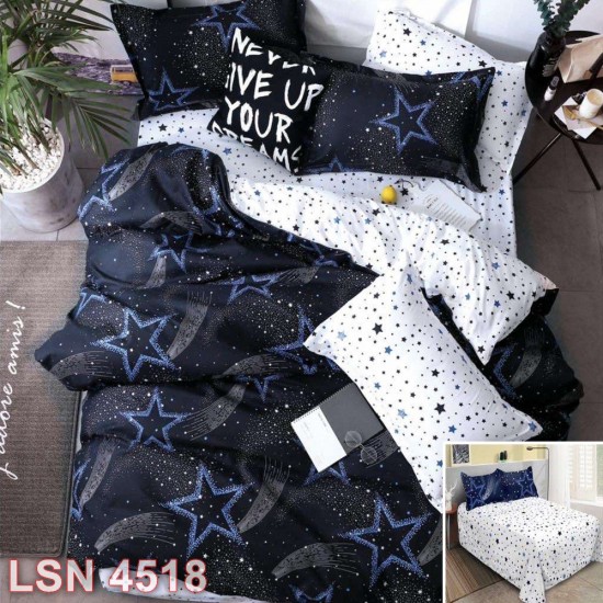 Lenjerie bumbac satinat 4 piese (cod LSN4518)