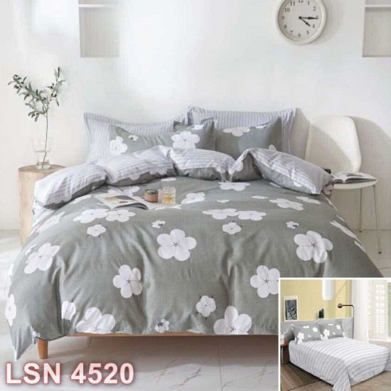 Lenjerie bumbac satinat 4 piese (cod LSN4520)