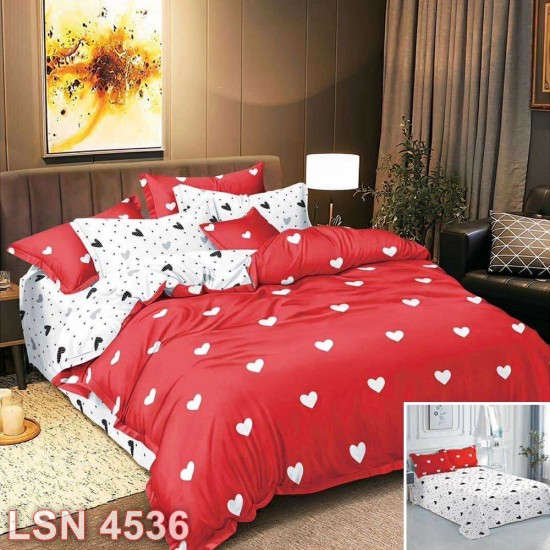 Lenjerie bumbac satinat 4 piese (cod LSN4536)