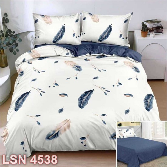 Lenjerie bumbac satinat 4 piese (cod LSN4538)