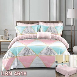 Lenjerie bumbac satinat 4 piese (cod LSN4618)