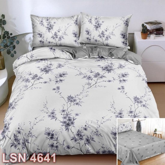 Lenjerie bumbac satinat 4 piese (cod LSN4641)