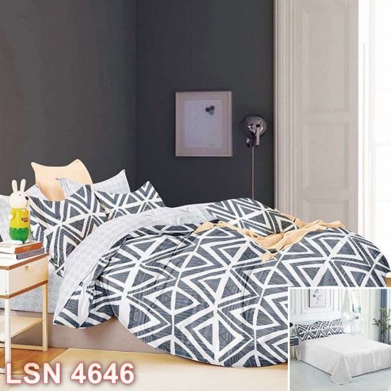 Lenjerie bumbac satinat 4 piese (cod LSN4646)