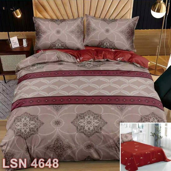 Lenjerie bumbac satinat 4 piese (cod LSN4648)