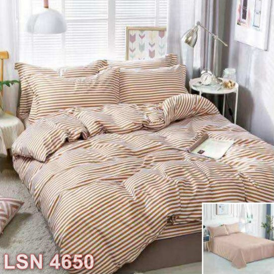 Lenjerie bumbac satinat 4 piese (cod LSN4650)