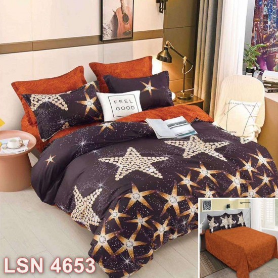 Lenjerie bumbac satinat 4 piese (cod LSN4653)