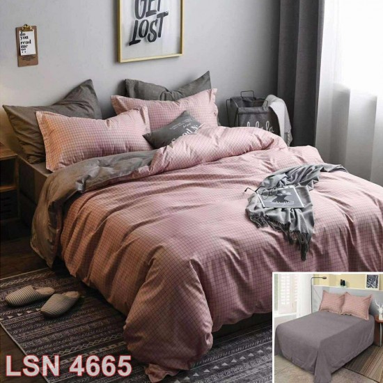 Lenjerie bumbac satinat 4 piese (cod LSN4665)