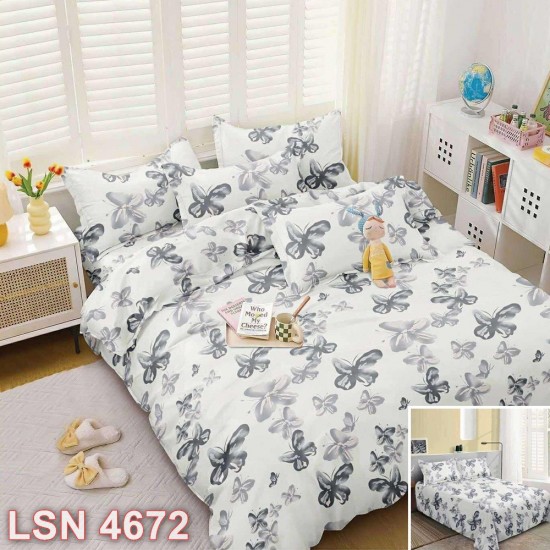 Lenjerie bumbac satinat 4 piese (cod LSN4672)