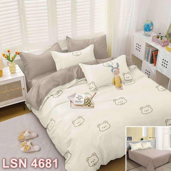 Lenjerie bumbac satinat 4 piese (cod LSN4681)