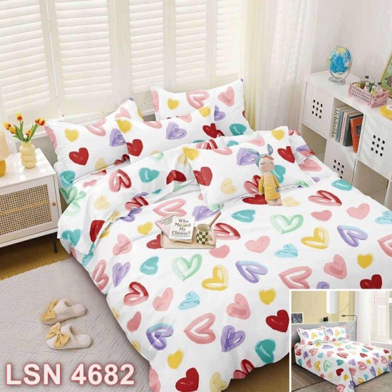 Lenjerie bumbac satinat 4 piese (cod LSN4682)