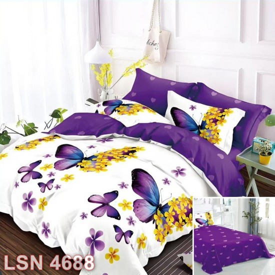 Lenjerie bumbac satinat 4 piese (cod LSN4688)