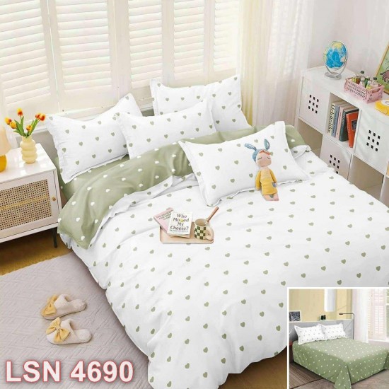 Lenjerie bumbac satinat 4 piese (cod LSN4690)