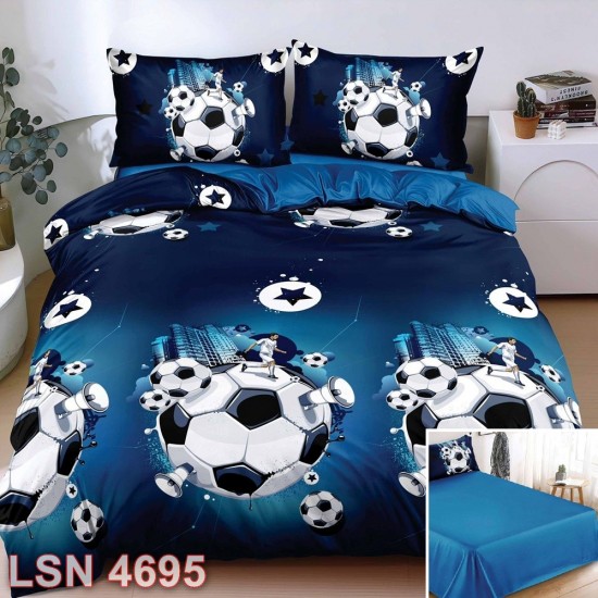 Lenjerie bumbac satinat 4 piese (cod LSN4695)