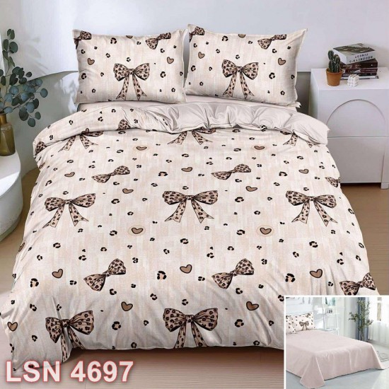 Lenjerie bumbac satinat 4 piese (cod LSN4697)