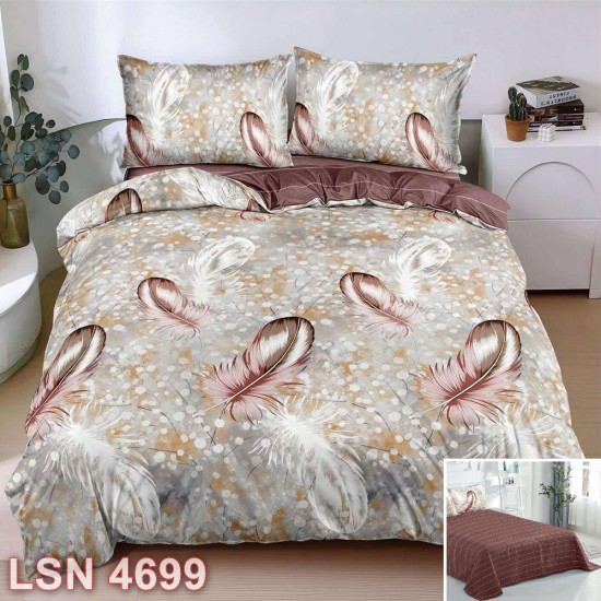 Lenjerie bumbac satinat 4 piese (cod LSN4699)