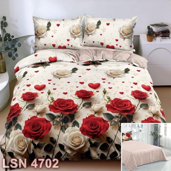 Lenjerie bumbac satinat 4 piese (cod LSN4702)