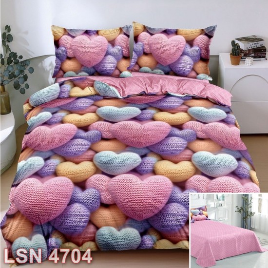 Lenjerie bumbac satinat 4 piese (cod LSN4704)