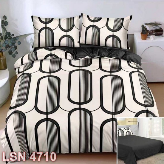 Lenjerie bumbac satinat 4 piese (cod LSN4710)