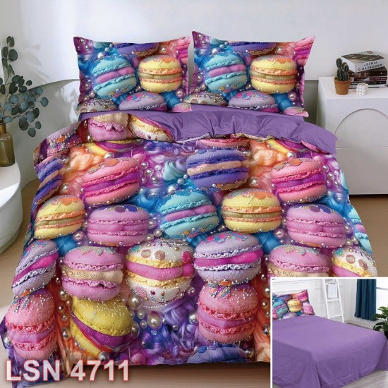 Lenjerie bumbac satinat 4 piese (cod LSN4711)