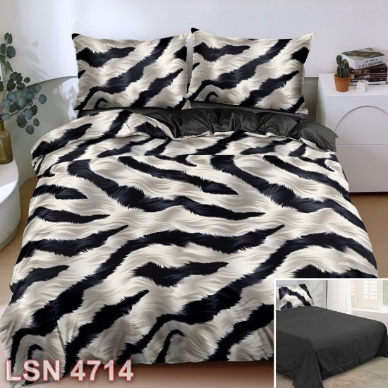 Lenjerie bumbac satinat 4 piese (cod LSN4714)