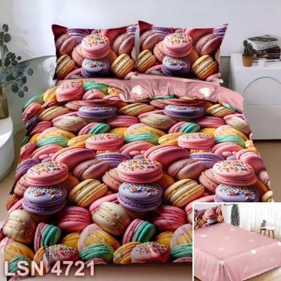 Lenjerie bumbac satinat 4 piese (cod LSN4721)