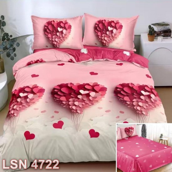 Lenjerie bumbac satinat 4 piese (cod LSN4722)