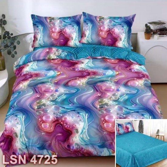 Lenjerie bumbac satinat 4 piese (cod LSN4725)