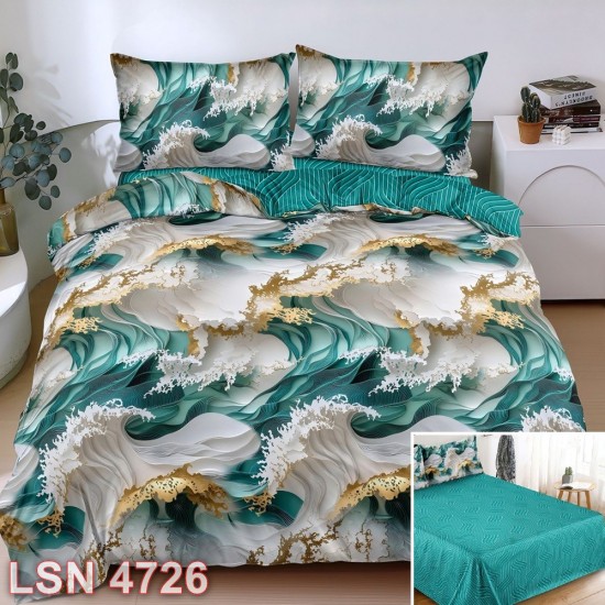 Lenjerie bumbac satinat 4 piese (cod LSN4726)