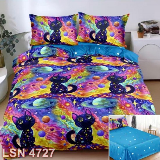 Lenjerie bumbac satinat 4 piese (cod LSN4727)