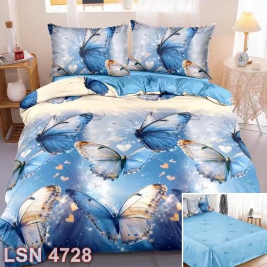 Lenjerie bumbac satinat 4 piese (cod LSN4728)